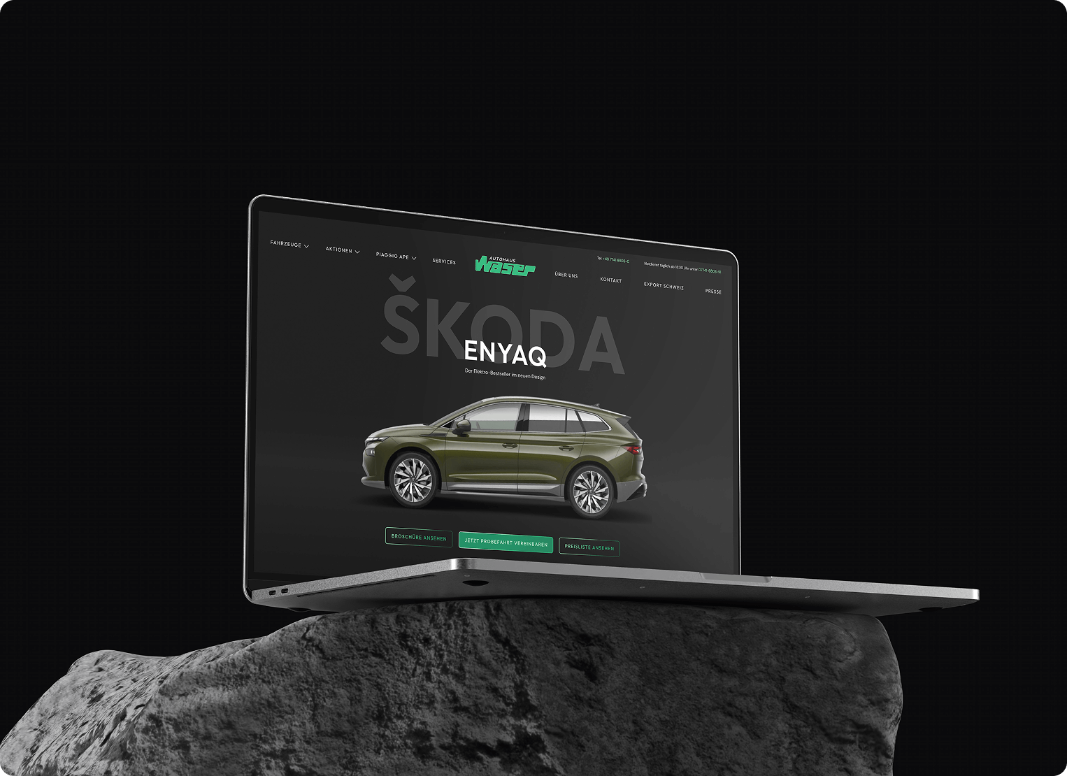 Autohaus Waser car model page design